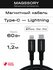 Магнитный кабель lightning с быстрой зарядкой
