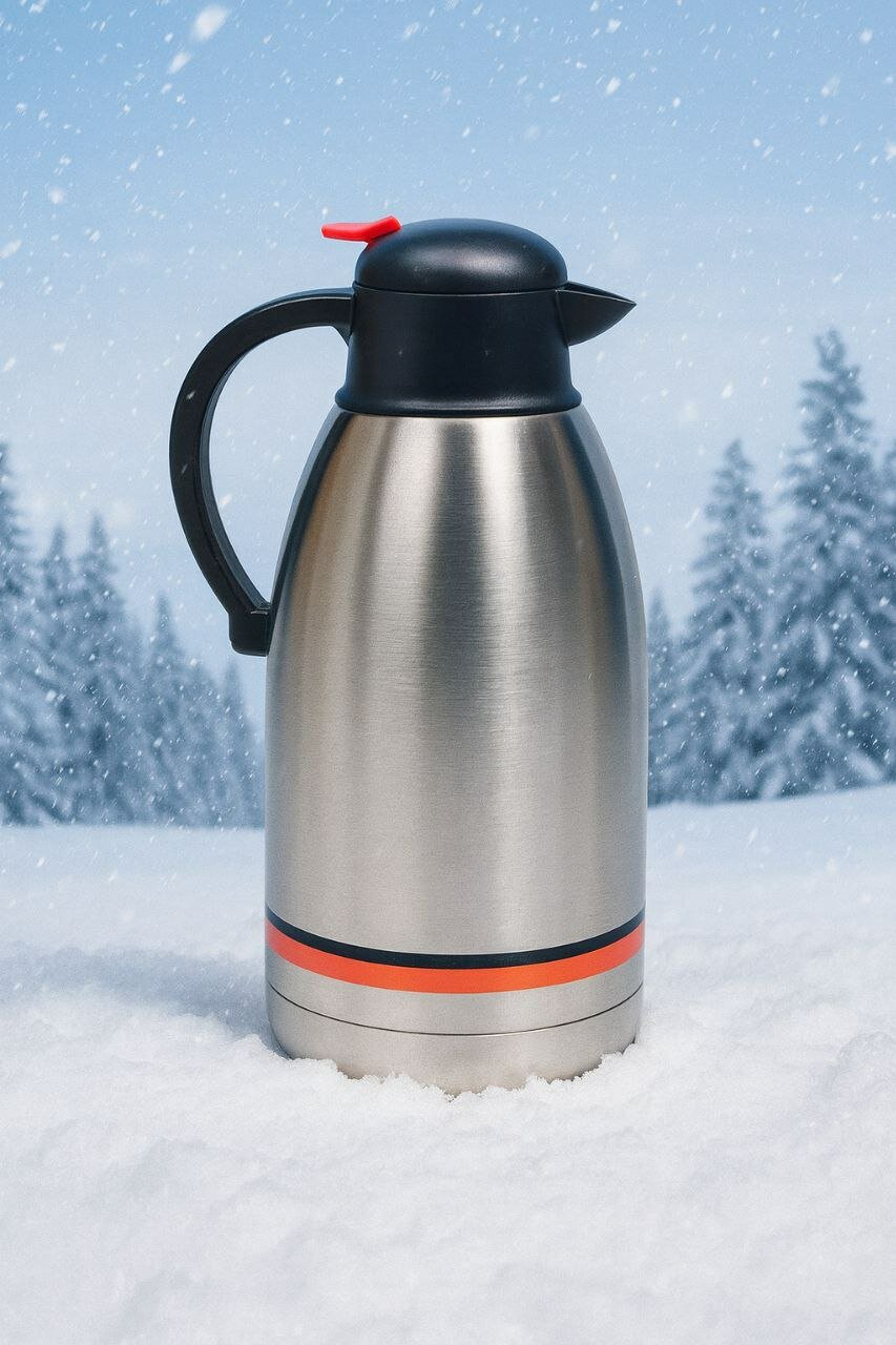 Термос, нержавеющая сталь, 2 л-3 л, вакуумный, до 24 часов тепло
