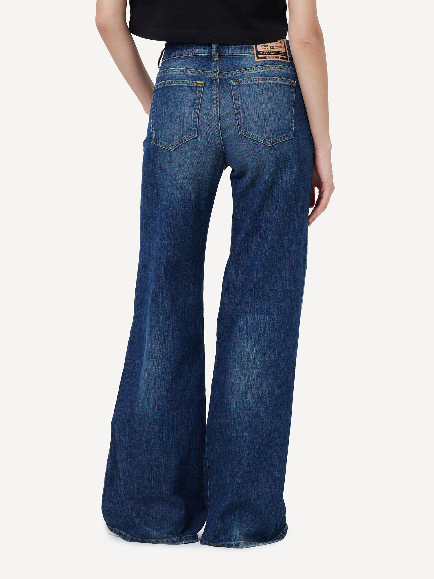 Джинсы широкие DIESEL, размер 24, синий — фото 1