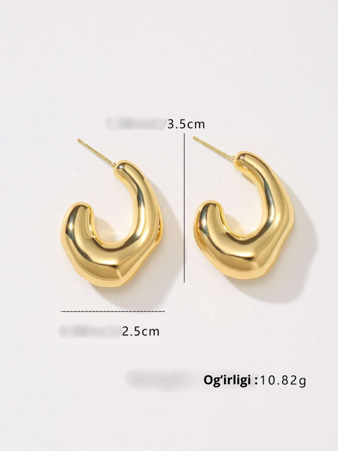 Серьги с подвесками, циркон, размер 3 мм, gold — фото 1