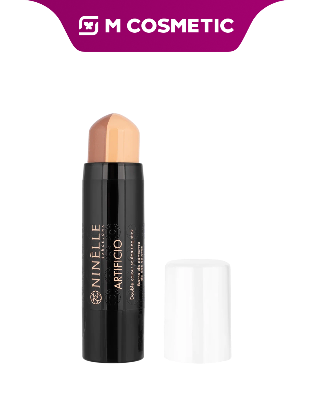 Стик для контурирования Ninelle Artificio, двухцветный, кремовая текстура, 6 г