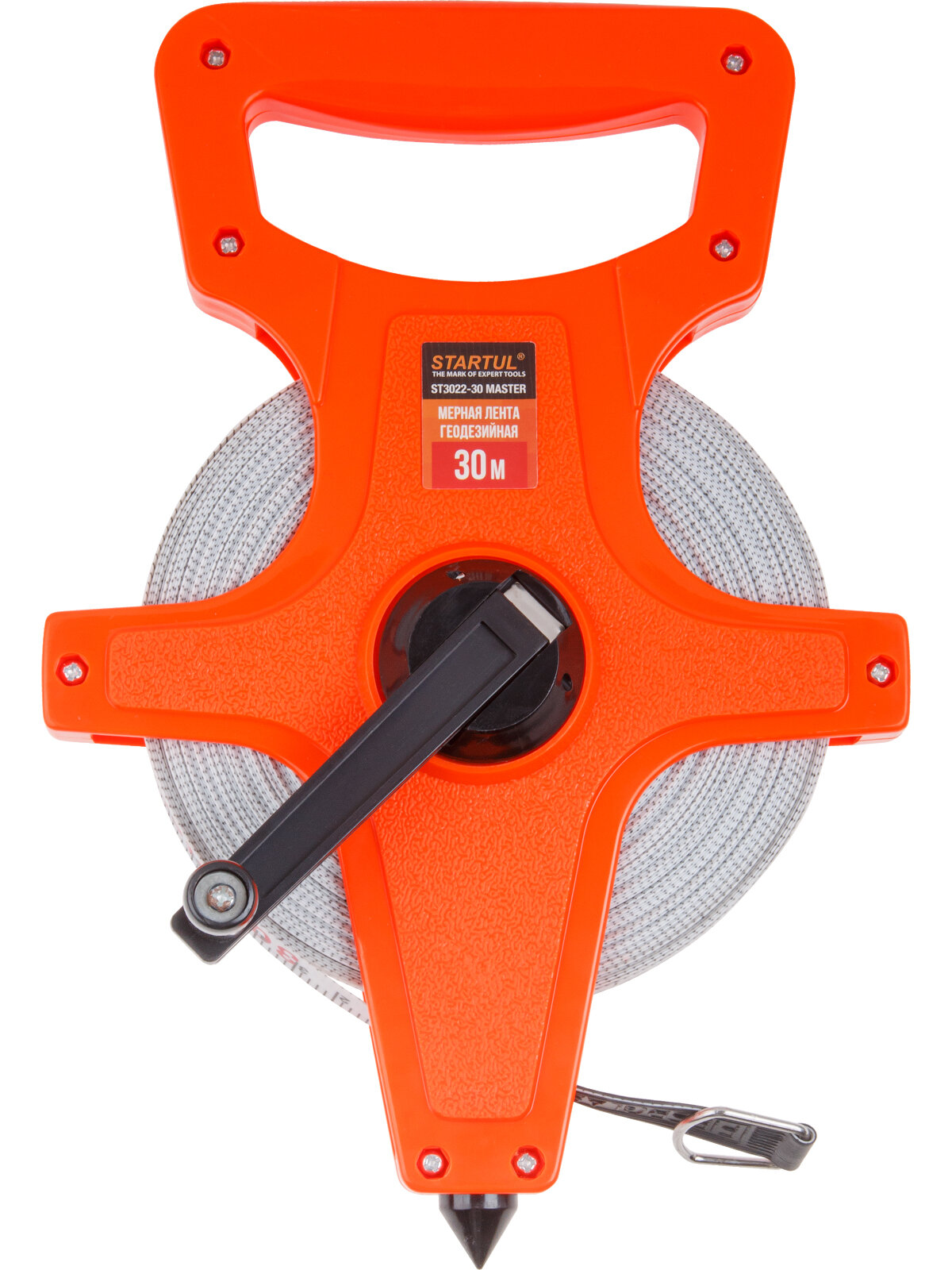 Рулетка геодезическая 30 м STARTUL ST3022-30, фибергассовая лента, мерная лента — фото 1