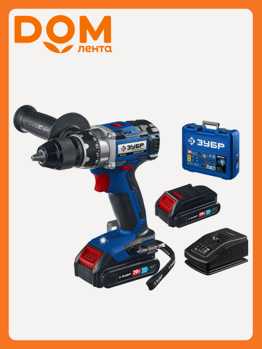 Изображение товара Дрель-шуруповерт аккумуляторная ЗУБР Профессионал DB-201-22 с 2 АКБ и З/У