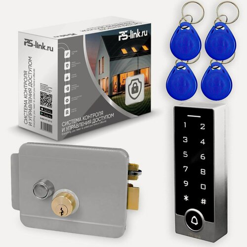 Изображение товара Комплект СКУД Ps-Link KIT-TB2EM-WP-G, панель доступа Mifare EM+сенсорные кнопки, кнопка G, IP68