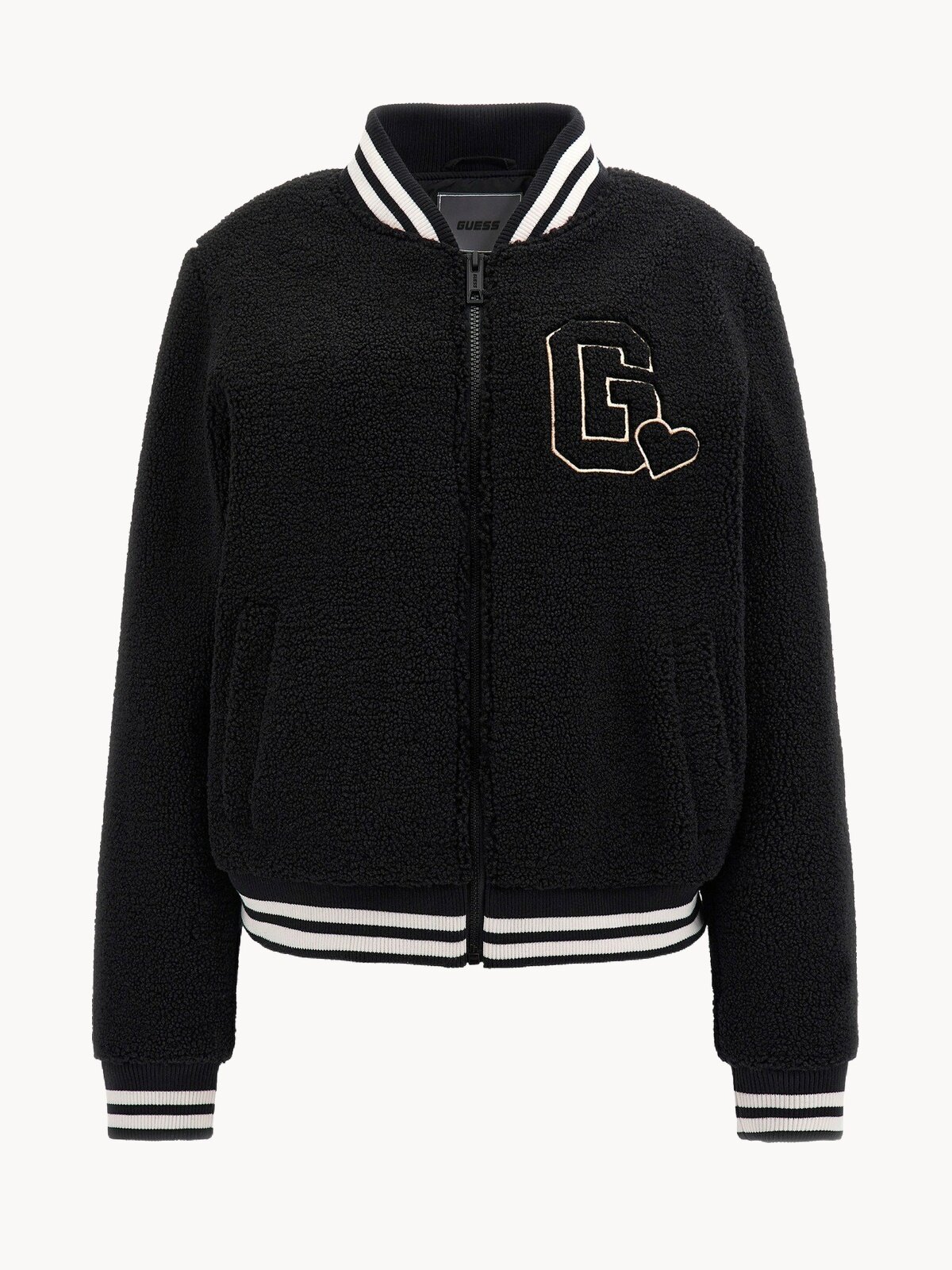 Бомбер GUESS, размер S, черный — фото 1