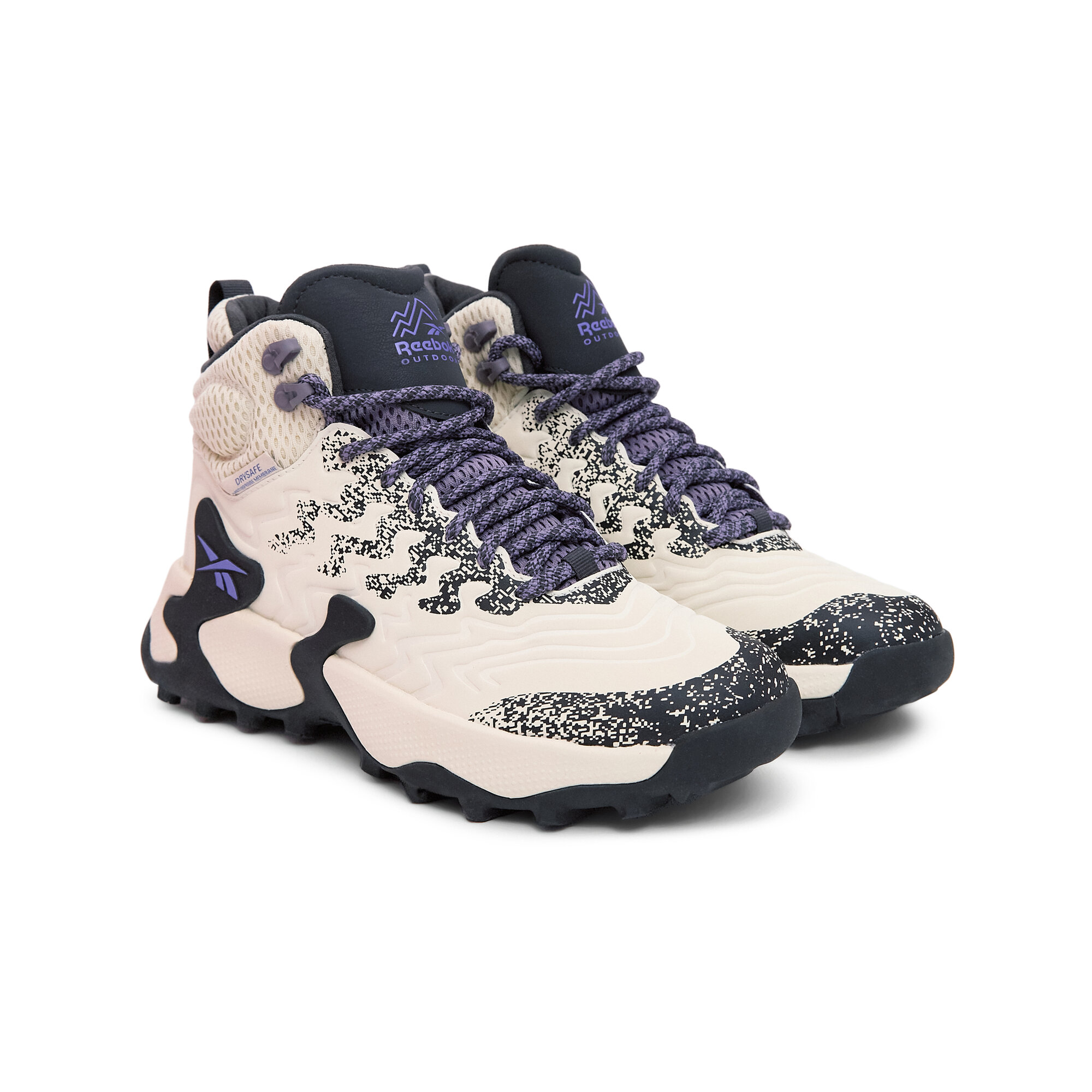 Кроссовки Reebok Kitari DMX, размер 7 US, бежевый/черный/фиолетовый — фото 1