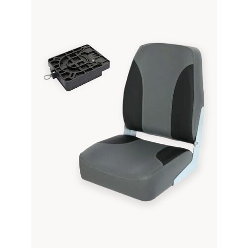 Кресло вращающееся мягкое раскладное для лодки (катера), с поворотным механизмом