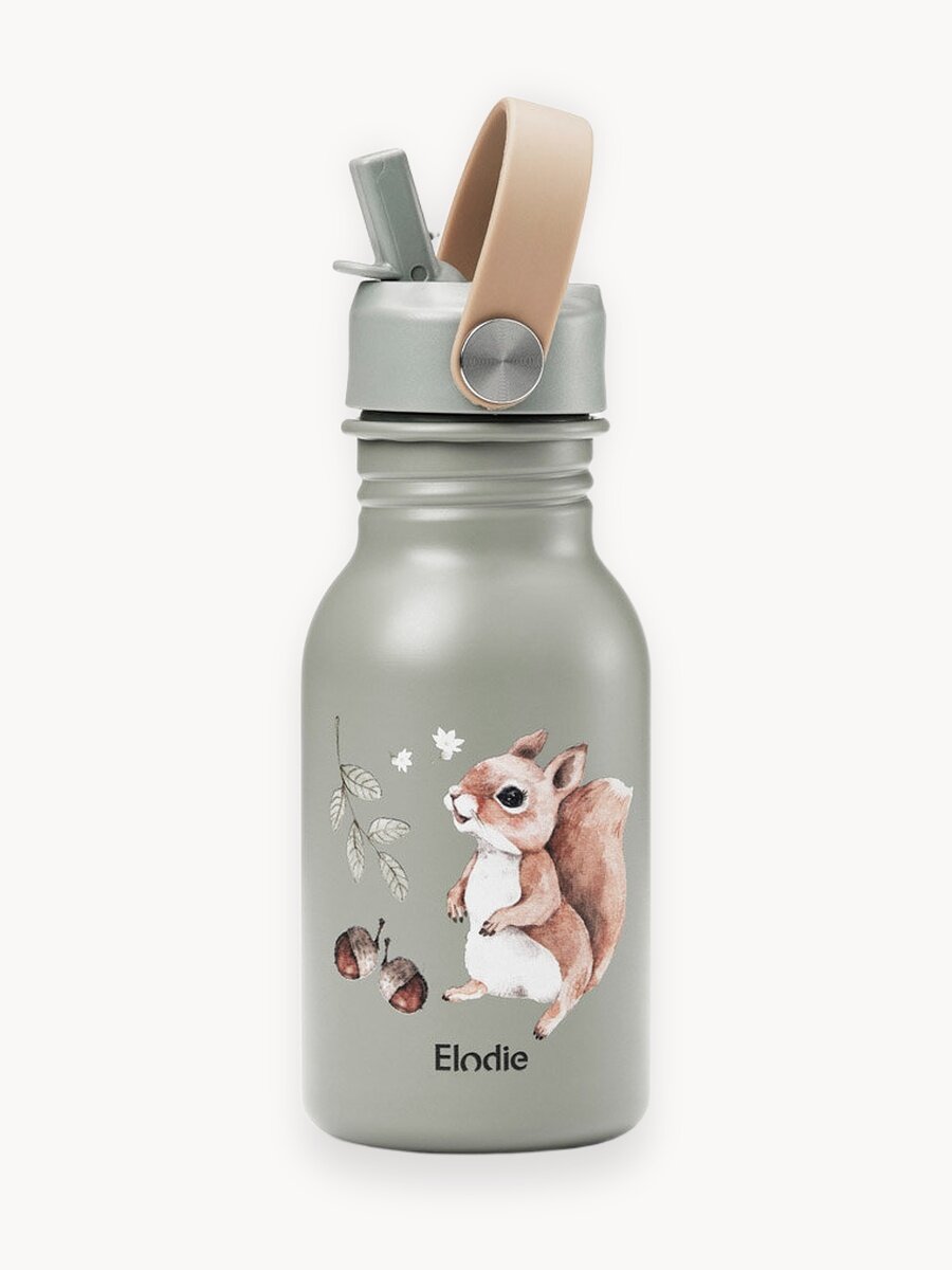Бутылка для воды детская с трубочкой, поильник Elodie Chipmunk Darling, 350 мл