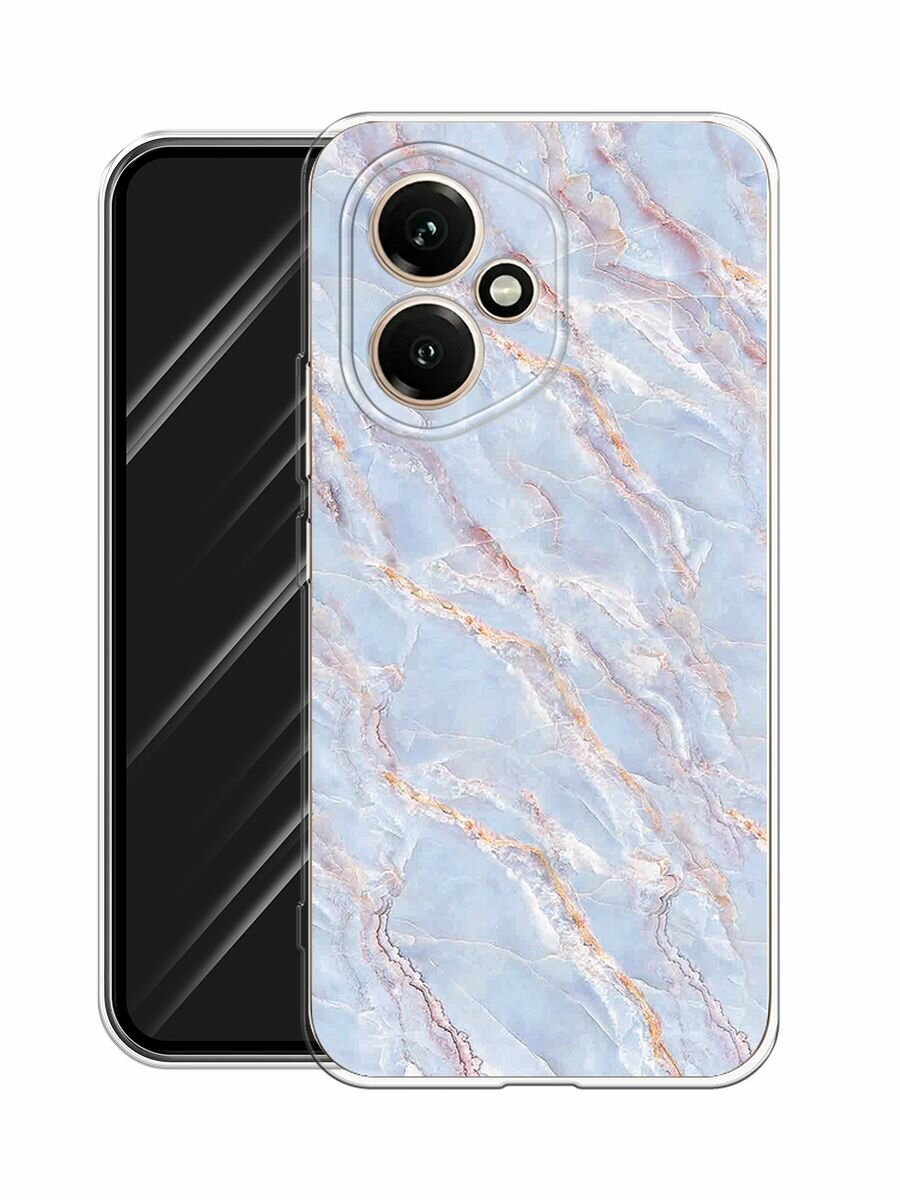 Силиконовый чехол на Honor 400 / Хонор 400 с принтом "Сиреневый мрамор" — фото 1