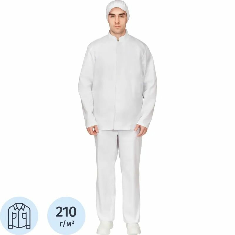 Куртка для пищевого производства КНР мужская у17-КУ хассп белая р 56-58 р 170-176