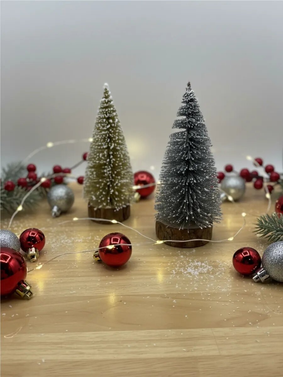 Ёлочки настольные 10см, 2 штуки — фото 1