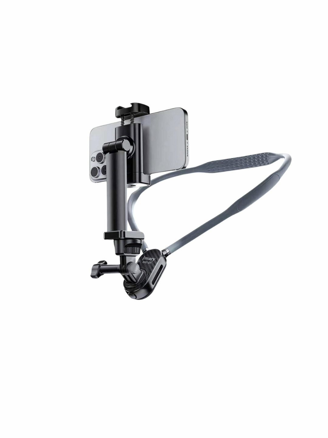 Jmary MG-01 держатель для телефона и камеры на шею, 360° поворот, быстрая установка, силикон + пластик PC