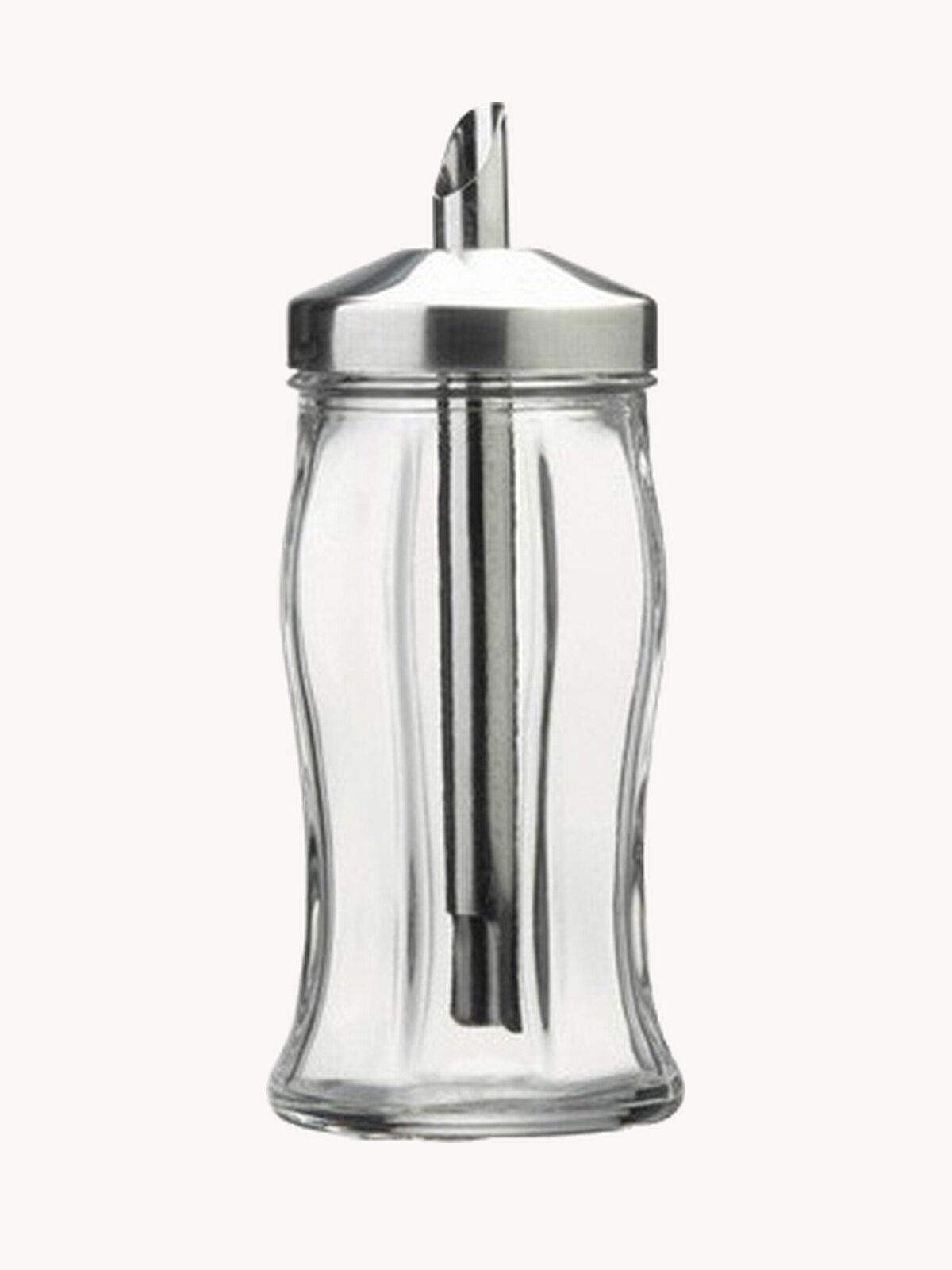 Сахарница Pasabahce Black&White, с дозатором, 240 мл, прозрачная, стекло.