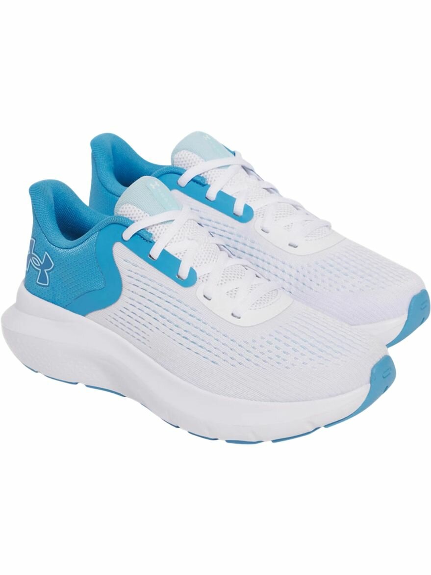 Кроссовки Under Armour UA W Charged Rogue 5, полнота F, размер 7.5, белый/голубой — фото 1
