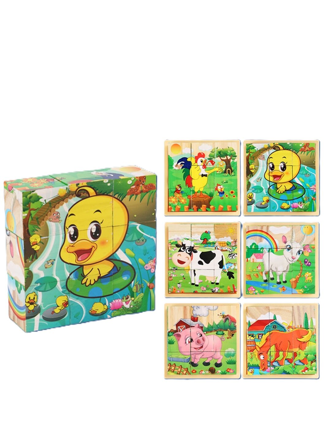 Мини-куб с 6 различными наборами картинок, безопасными и интересными для детей