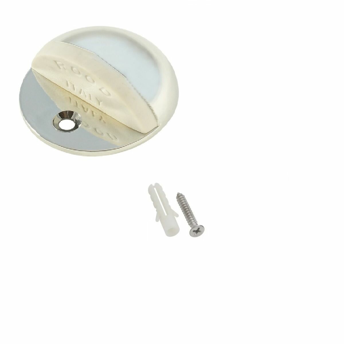 Стоппер - дверной ограничитель полусфера напольный цвет: Хром