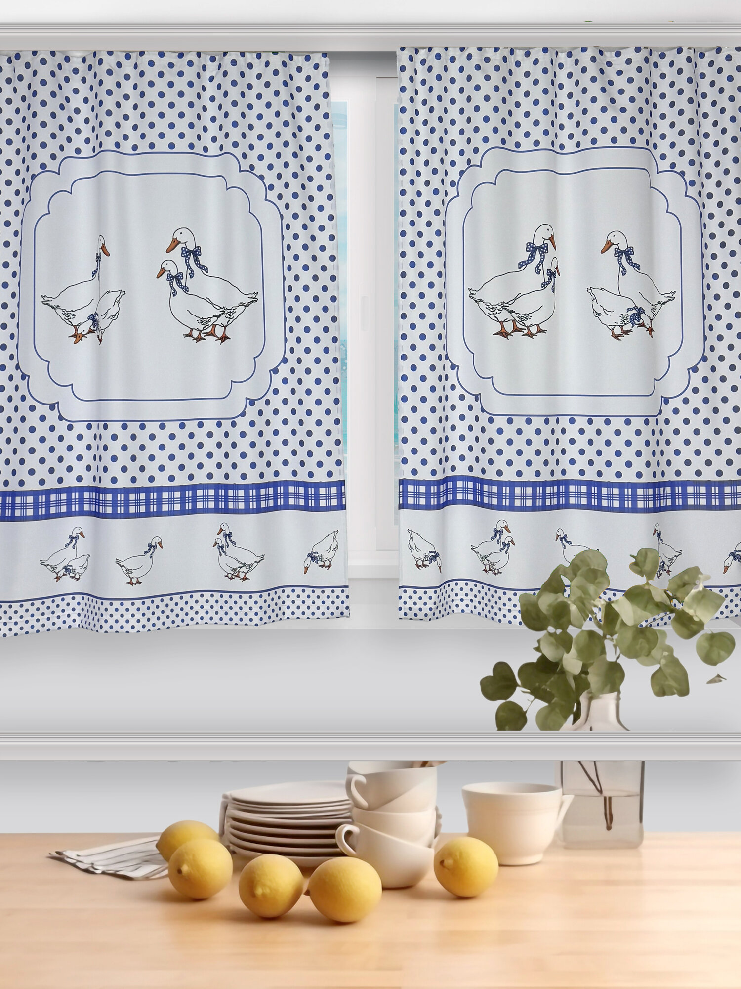 Шторы для кухни Чешский гусь 150х180 (2) (МарТекс)