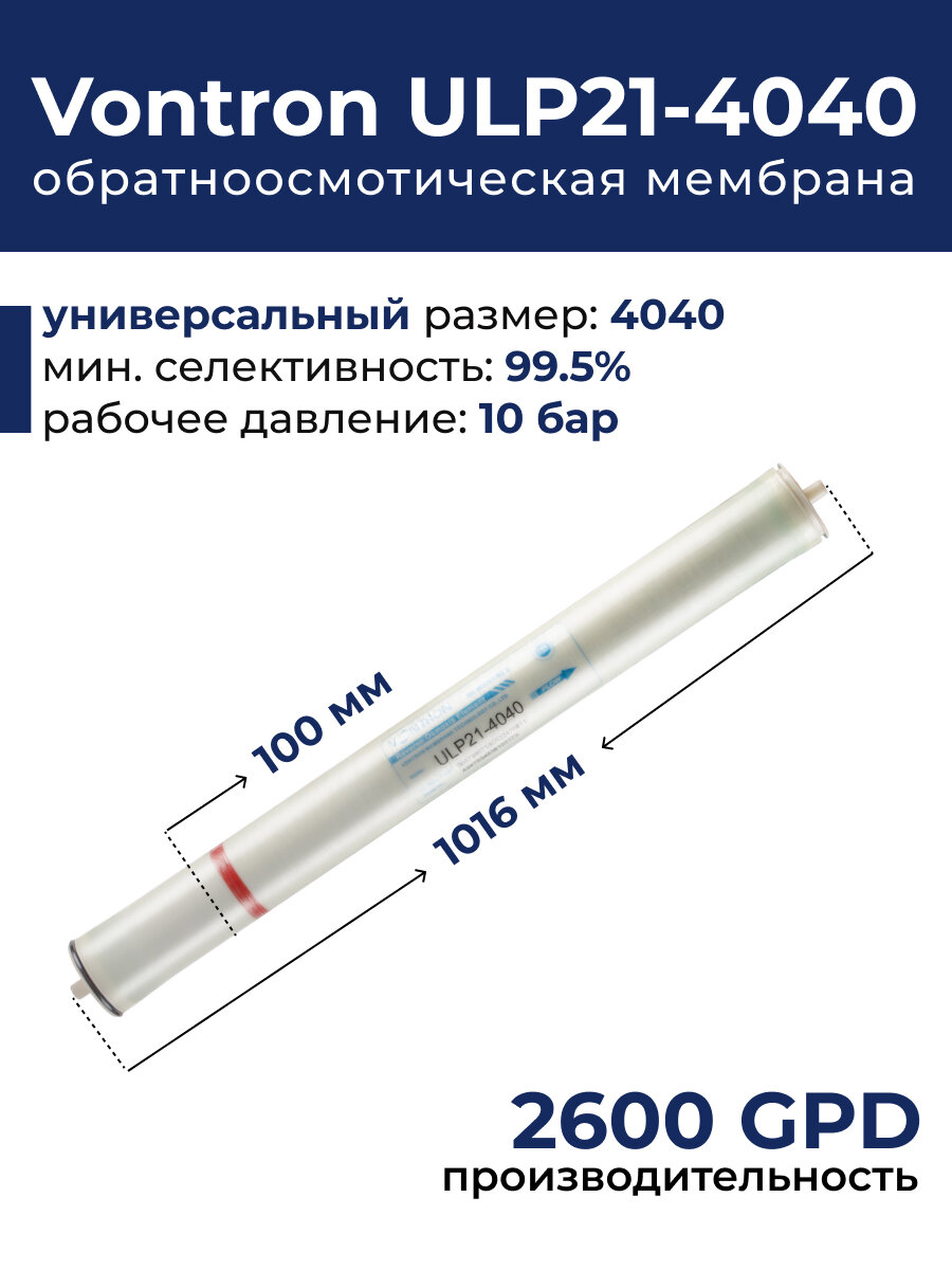 Мембрана обратного осмоса Vontron ULP21 4040