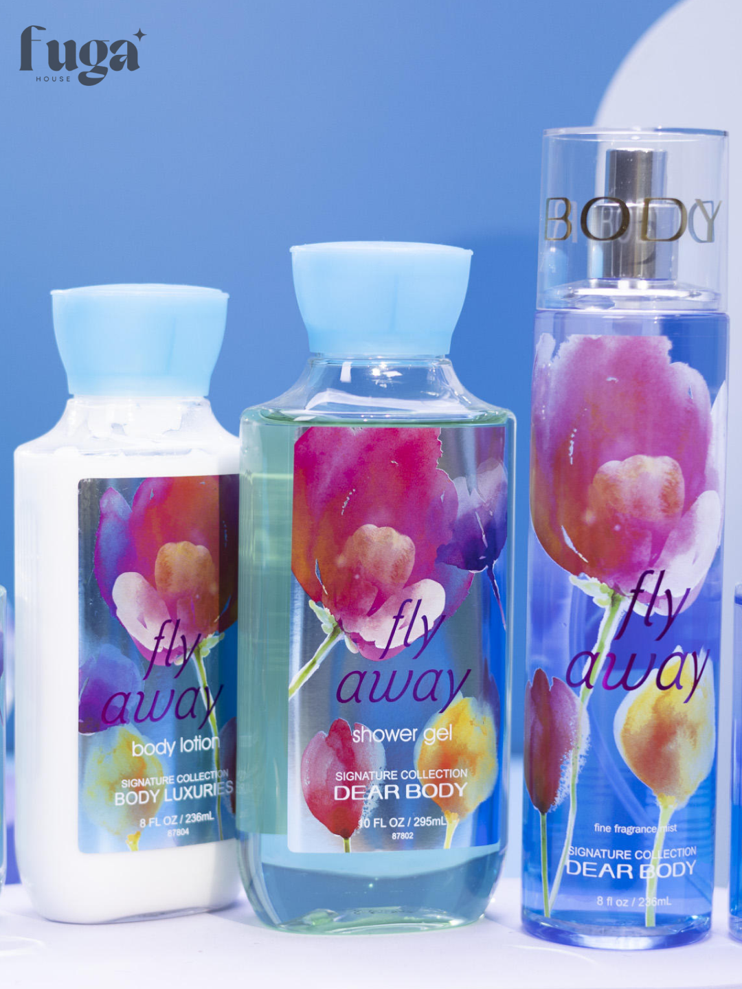 Набор по уходу за телом Dear Body Fly Away Гель для душа 88 мл + Лосьон для тела 236 мл + Мист для тела