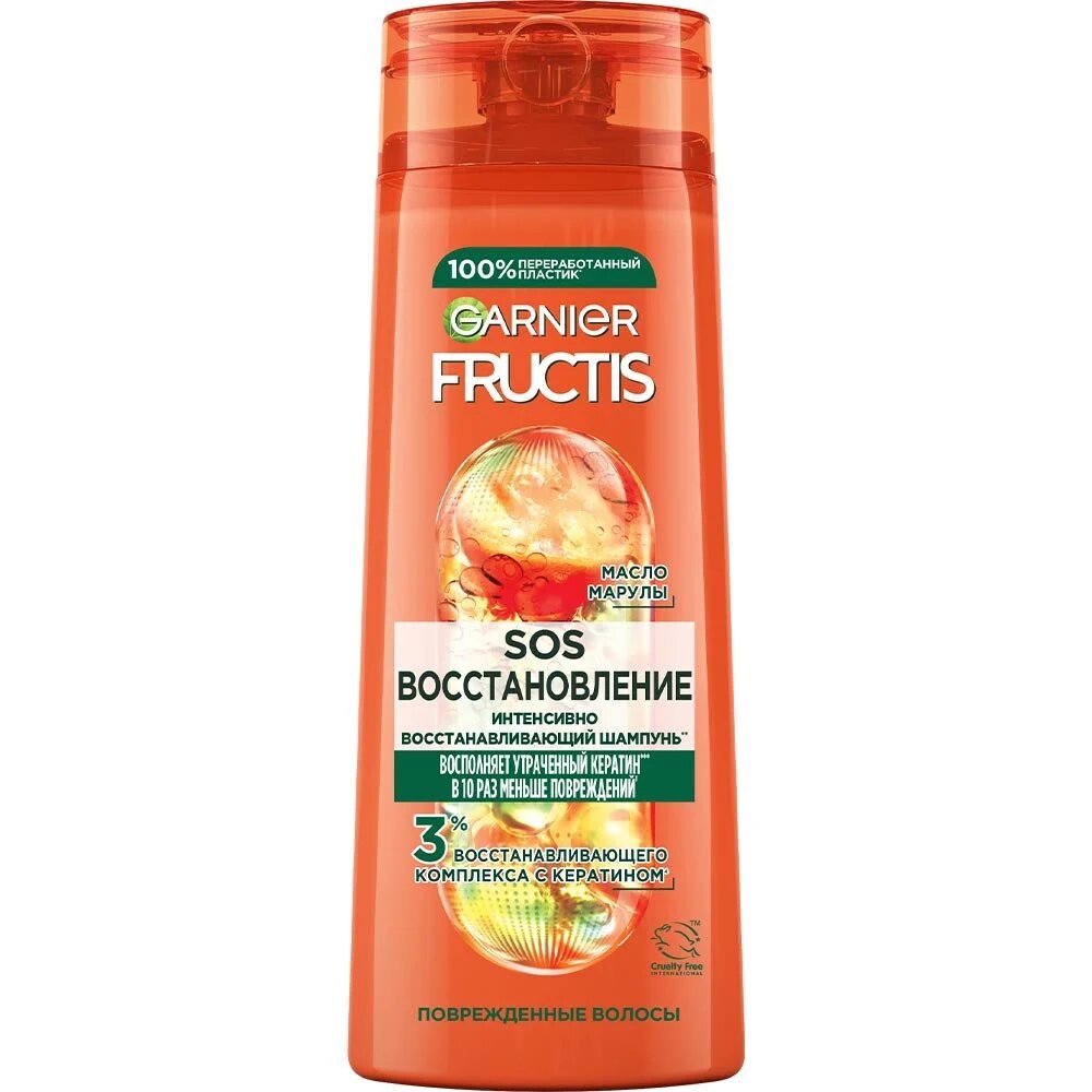 Шампунь Fructis SOS Восстановление, для поврежденных волос, 400 мл