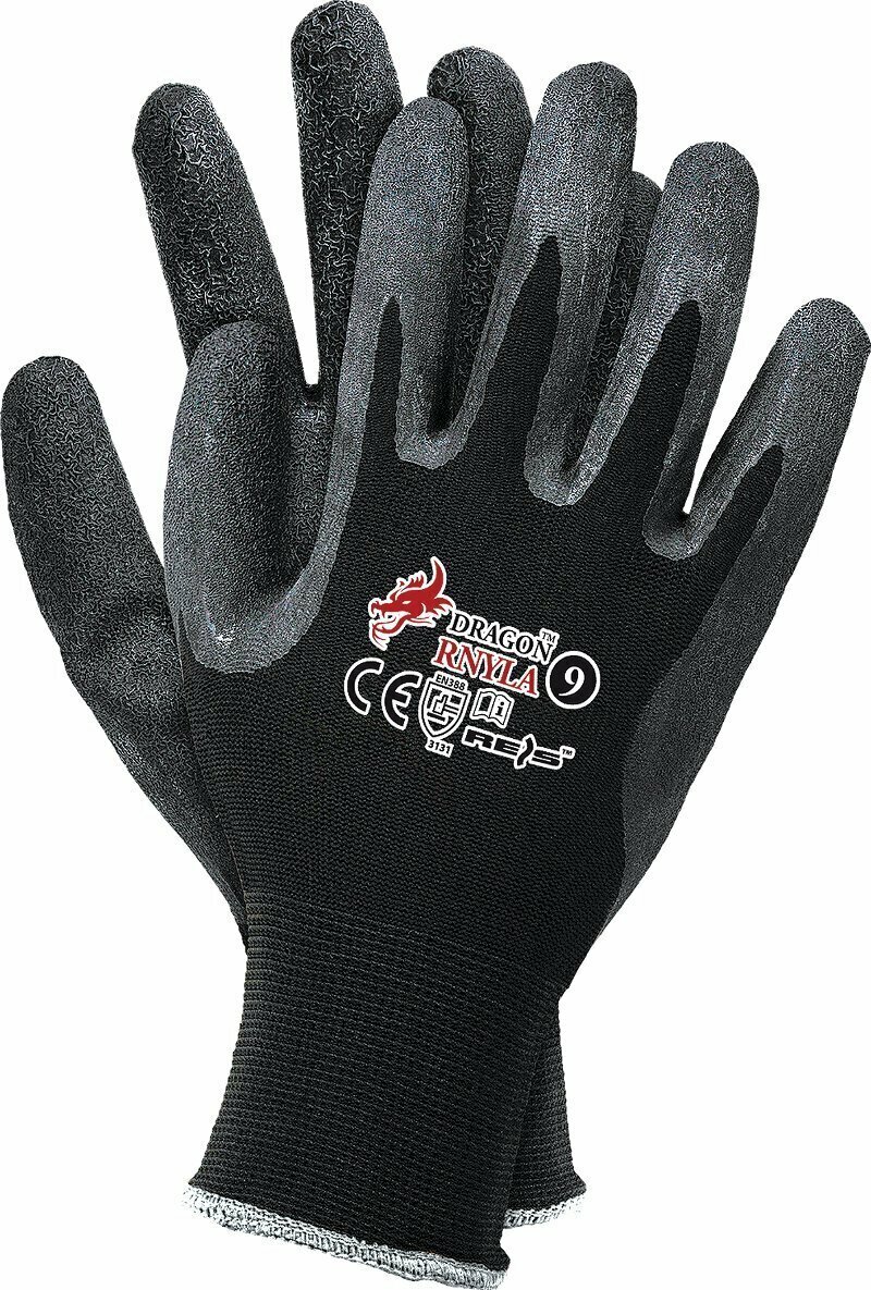 Рабочие латексные перчатки DRAGON размер 9