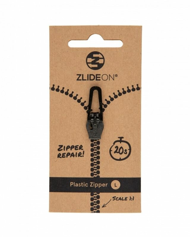 Бегунок для молнии ZlideOn Plastic Zipper L 5B-2 (Black)