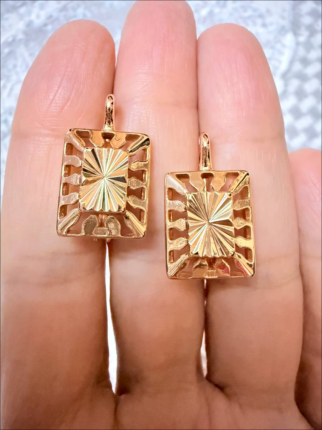 Серьги с подвесками, golden — фото 1