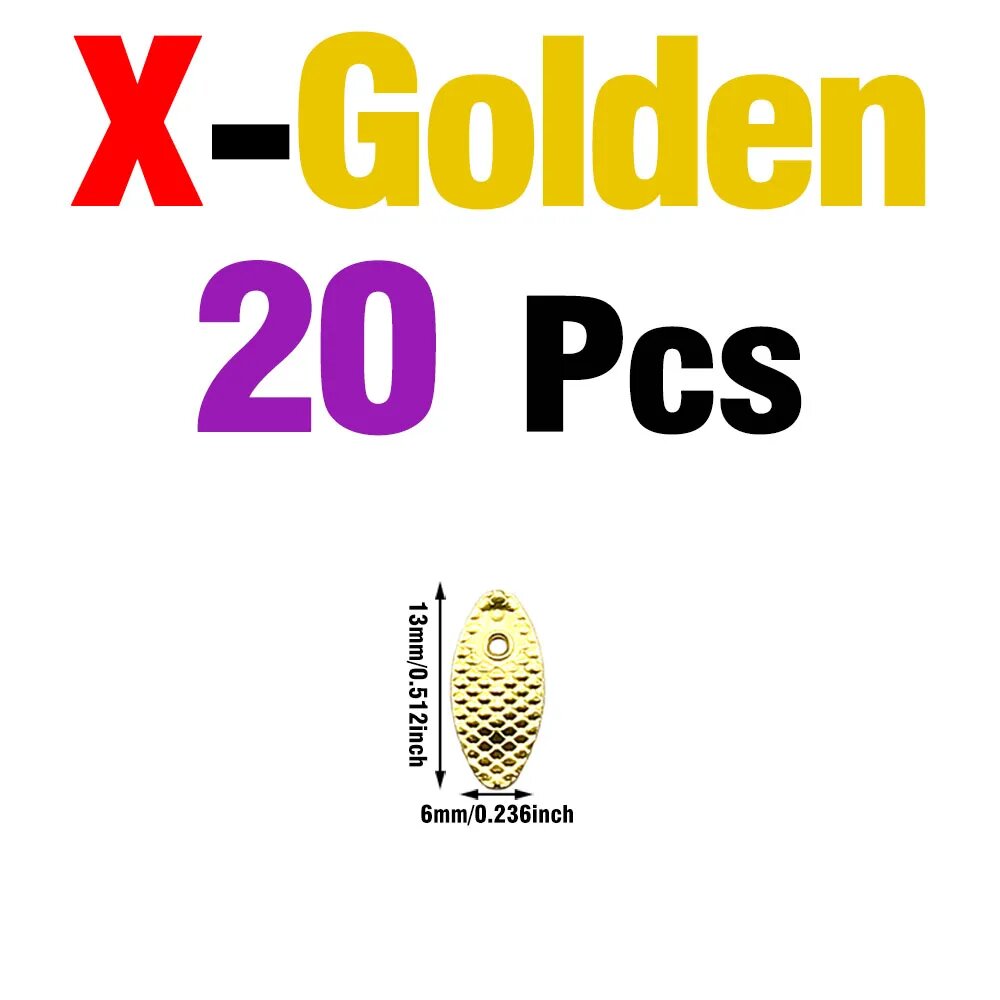 Металлические блесны для рыбалки X-Golden, 20 шт