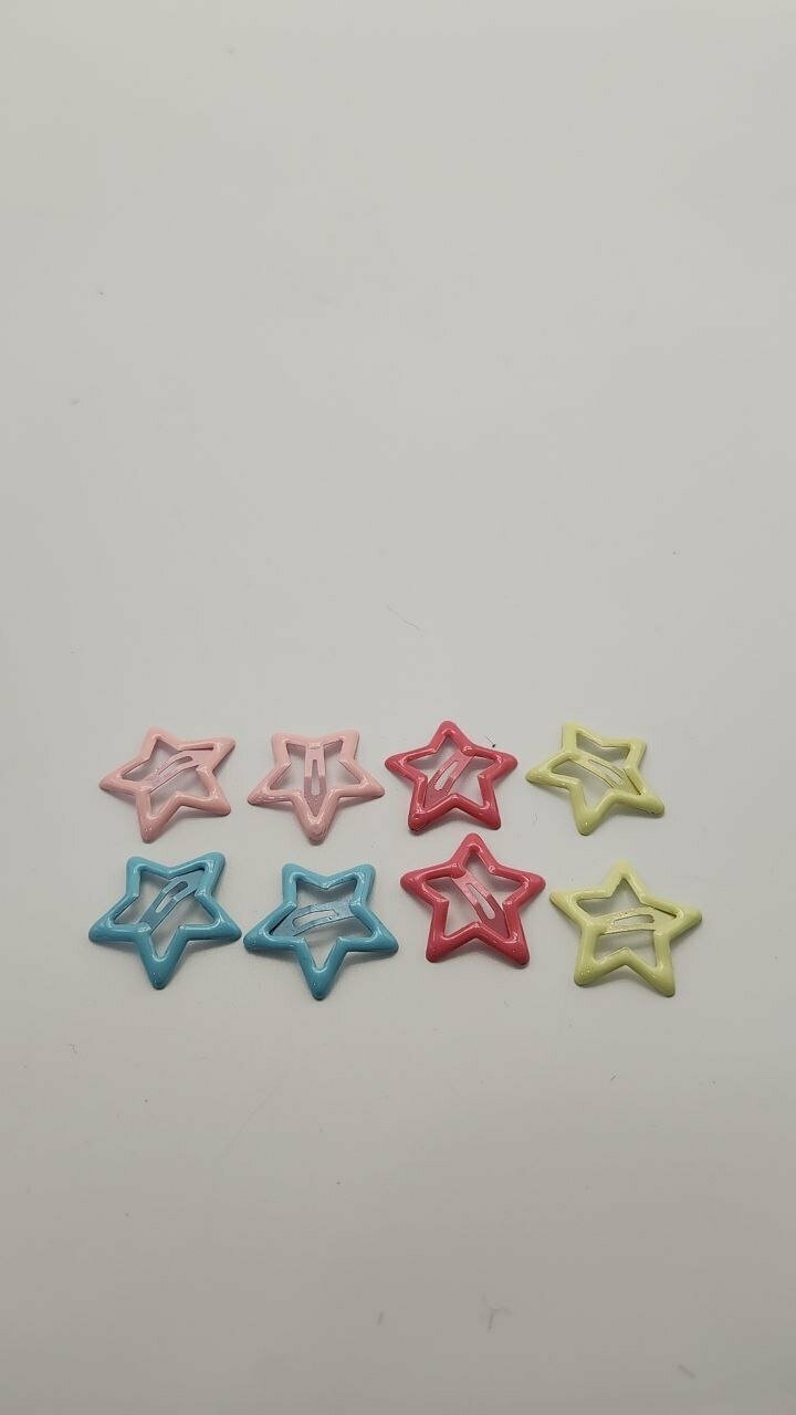 Невидимки клик-клак для девочек, заколки в виде звездочки для волос — фото 1