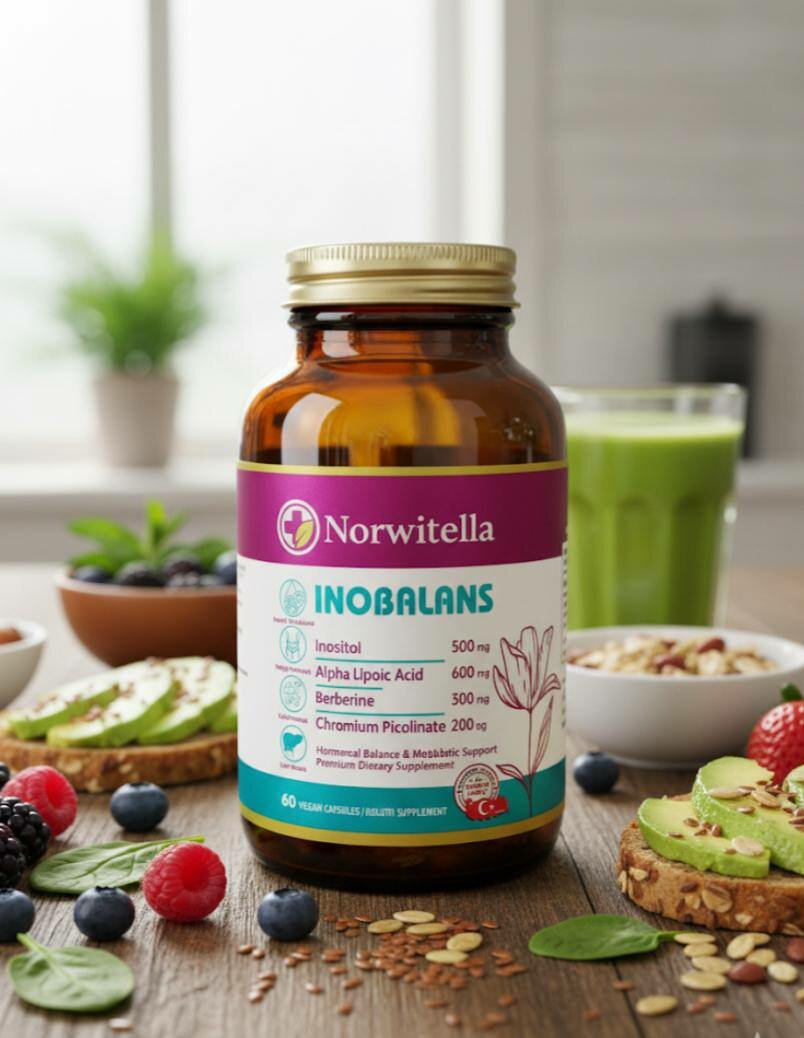 БАД Inobalans, витамины, для гормонального фона и сахара, 500/600/200/300 мг, 1 шт