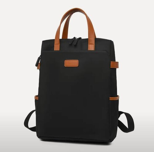 Изображение товара Рюкзак черный мужской/женский, городской, для школы, работы, отдыха и путешествий, ручная кладь в самолёт, 36х28×15 см.