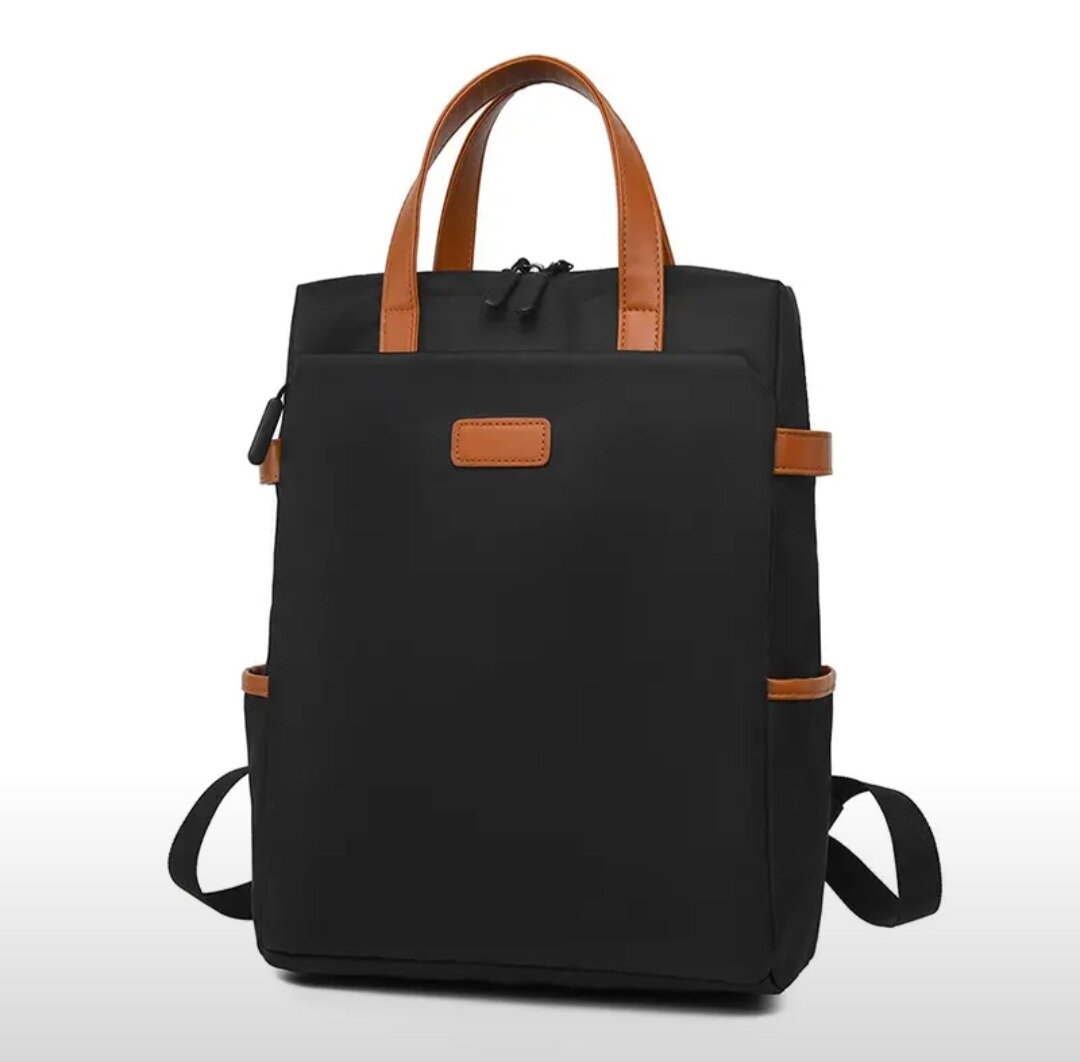 Рюкзак черный мужской/женский, городской, для школы, работы, отдыха и путешествий, ручная кладь в самолёт, 36х28×15 см.