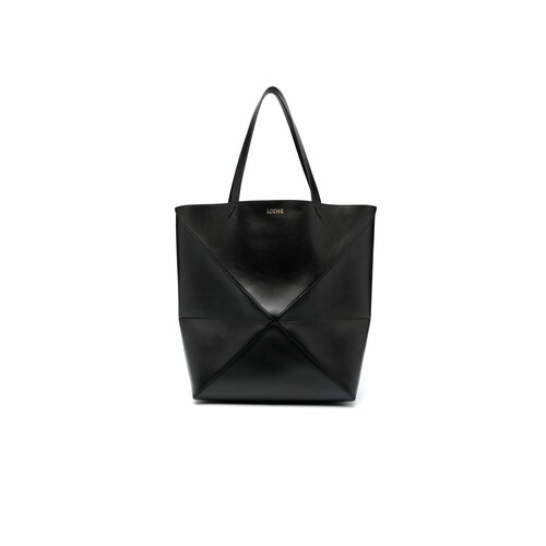 Сумка тоут Loewe фактура гладкая black 390000₽