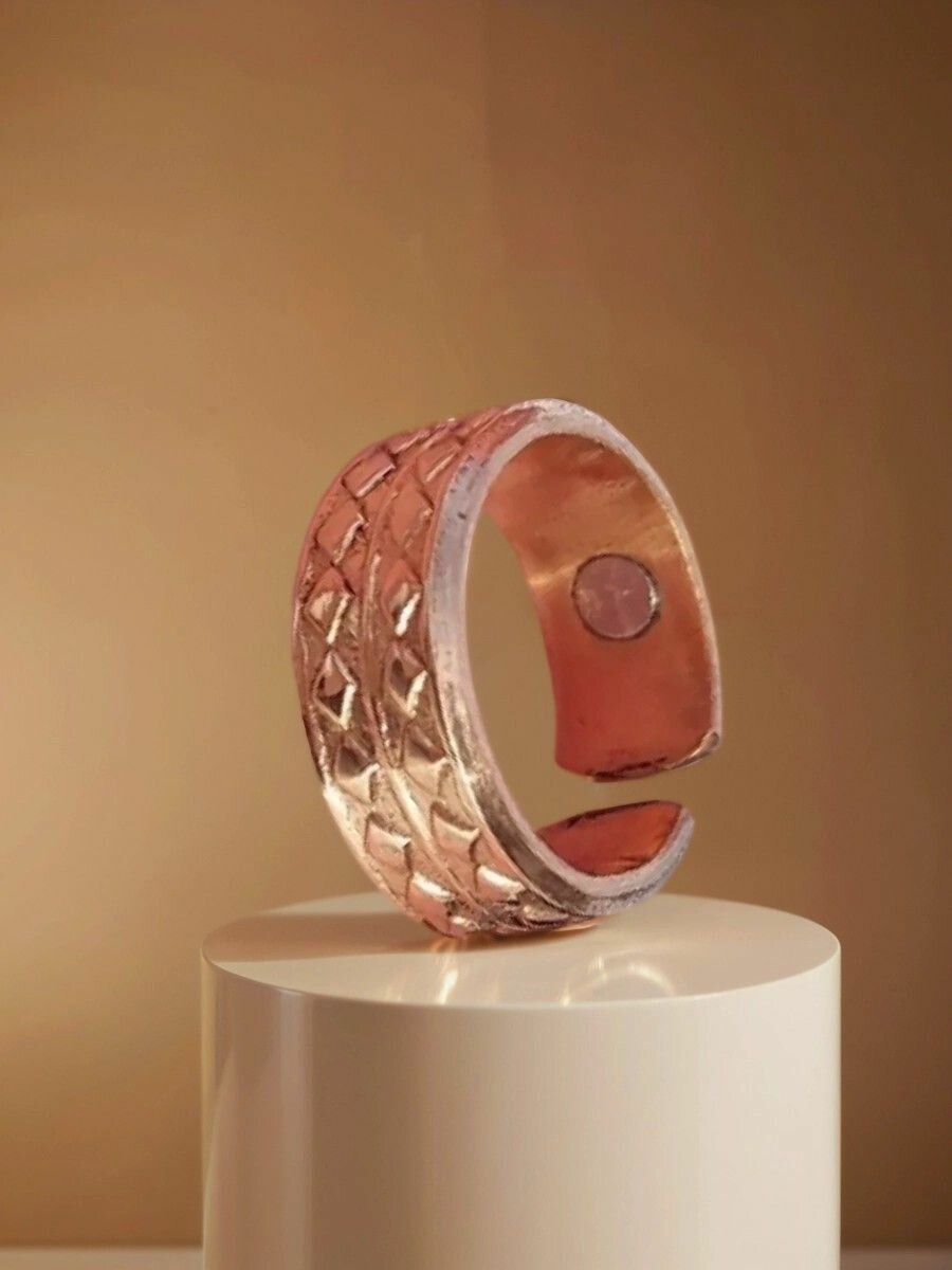 Кольцо Basket, безразмерное, коричневый — фото 1