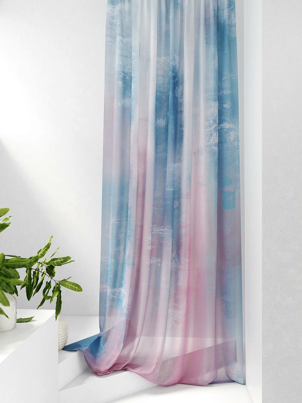 Штора для спальни и гостиной готовая 150x260 см с рисунком (589089-260)