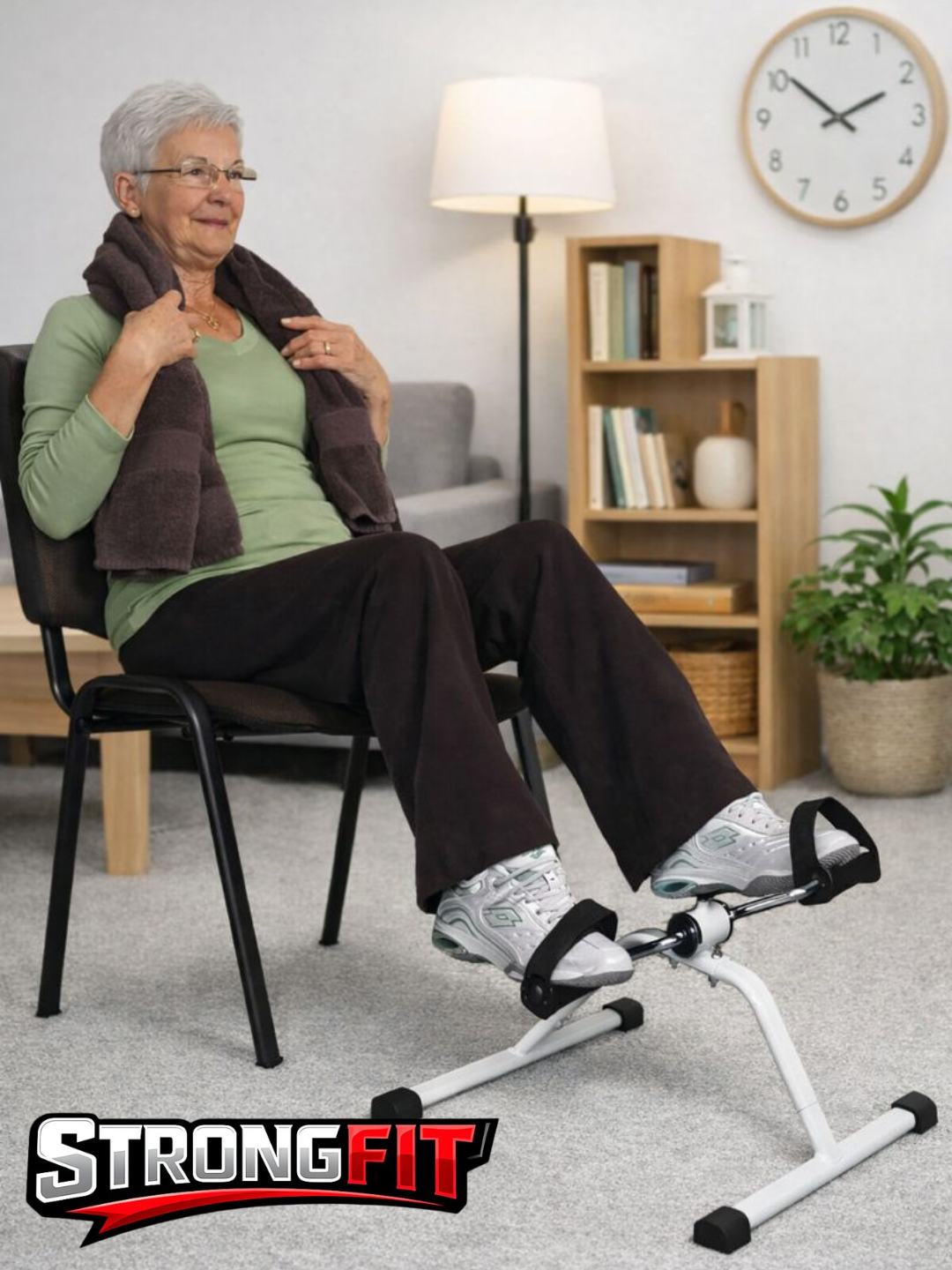 Мини велотренажер для рук и ног, складной, с массажными роликами 52-3