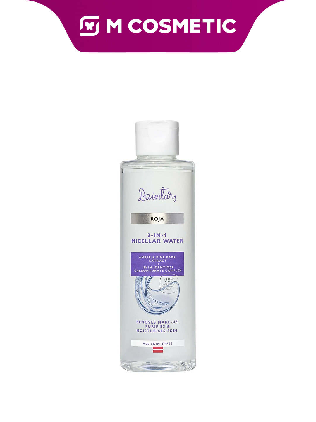 Мицеллярная вода Dzintars Roja, 3 в 1, для снятия макияжа, увлажнение, 200мл