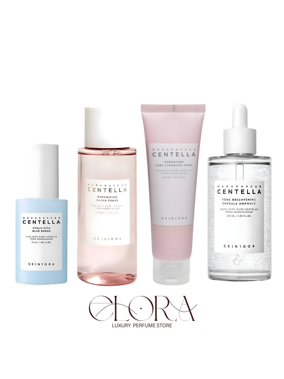 Набор ухода SKIN1004 Madagascar Centella – очищение, тонер, сыворотка и ампула