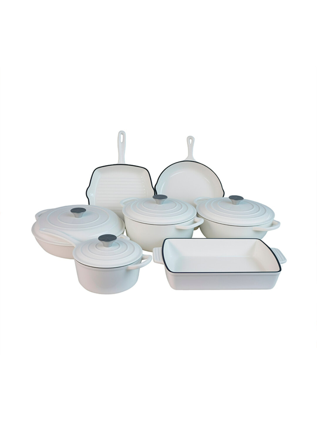 Набор чугунной посуды, 7 предметов — фото 1