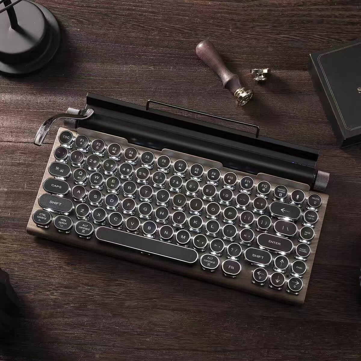 Механическая клавиатура "Punk", беспроводная, USB, Bluetooth 5, коричневые переключатели