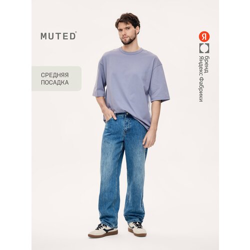 фото Джинсы muted прямого силуэта, размер 26/32 (176-182), светло-синий