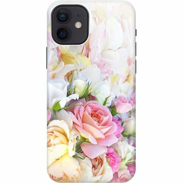 Силиконовый чехол на Apple iPhone 12 / 12 Pro / Эпл Айфон 12 / 12 Про с рисунком "Нежные розы"