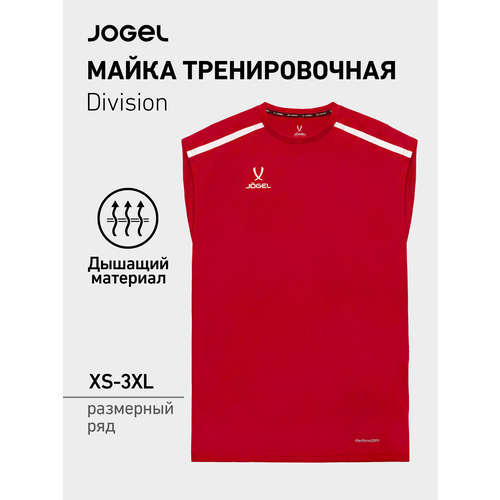 фото Майка спортивная jogel, 1 шт., размер l, красный