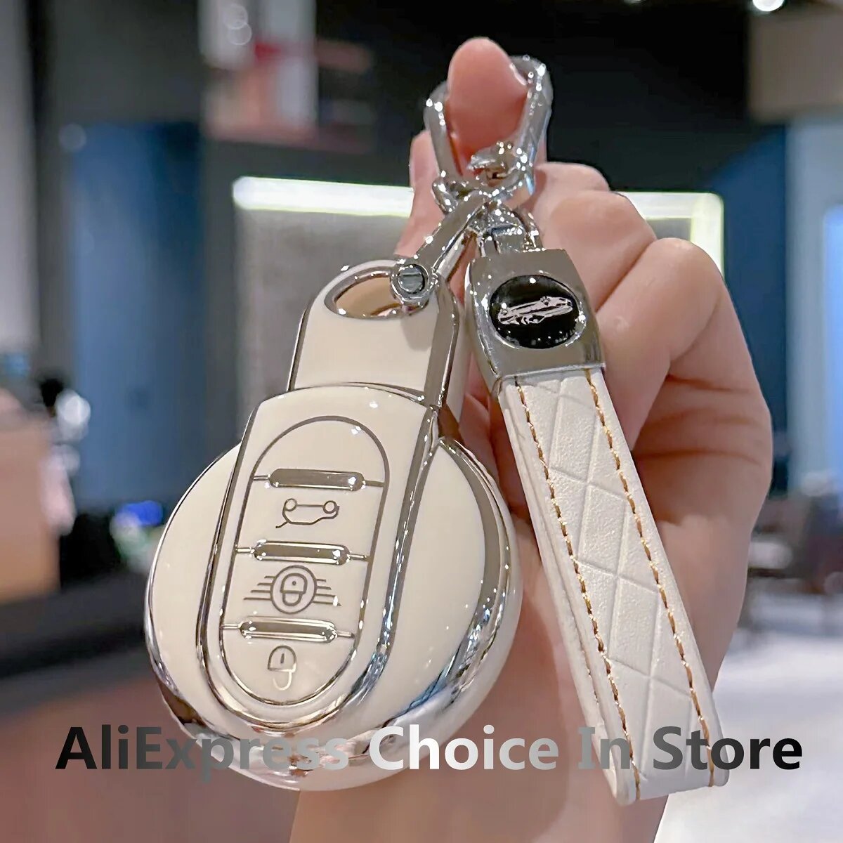 Мягкий Чехол Для Ключей Из TPU Для BMW MINI COOPER S ONE JCW, Полная Защита, С white keychain