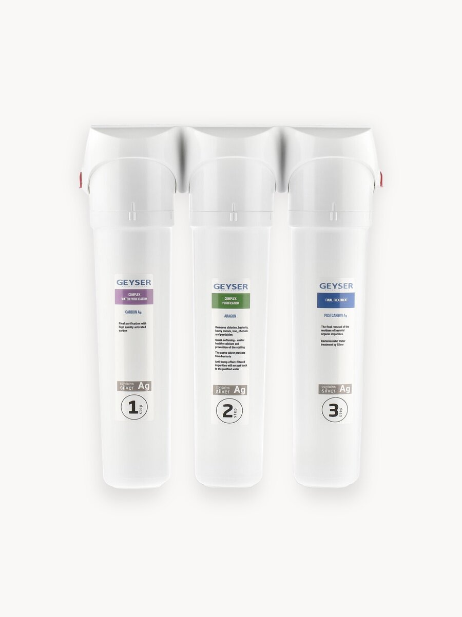 Фильтр для воды под мойку Гейзер Смарт, без крана, для мягкой воды, уникальные технологий Каталон + Арагон, 11050