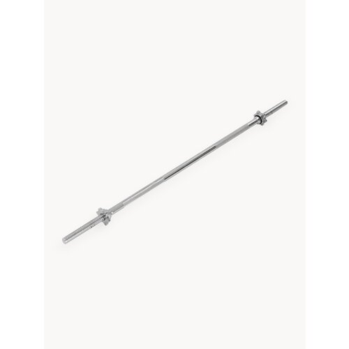 Гриф для штанги прямой железный 120 см, с замками-гайками