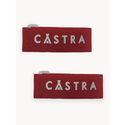 Связки для лыж CASTRA, для беговых, 20мм, на липучке, красные, 2 шт.
