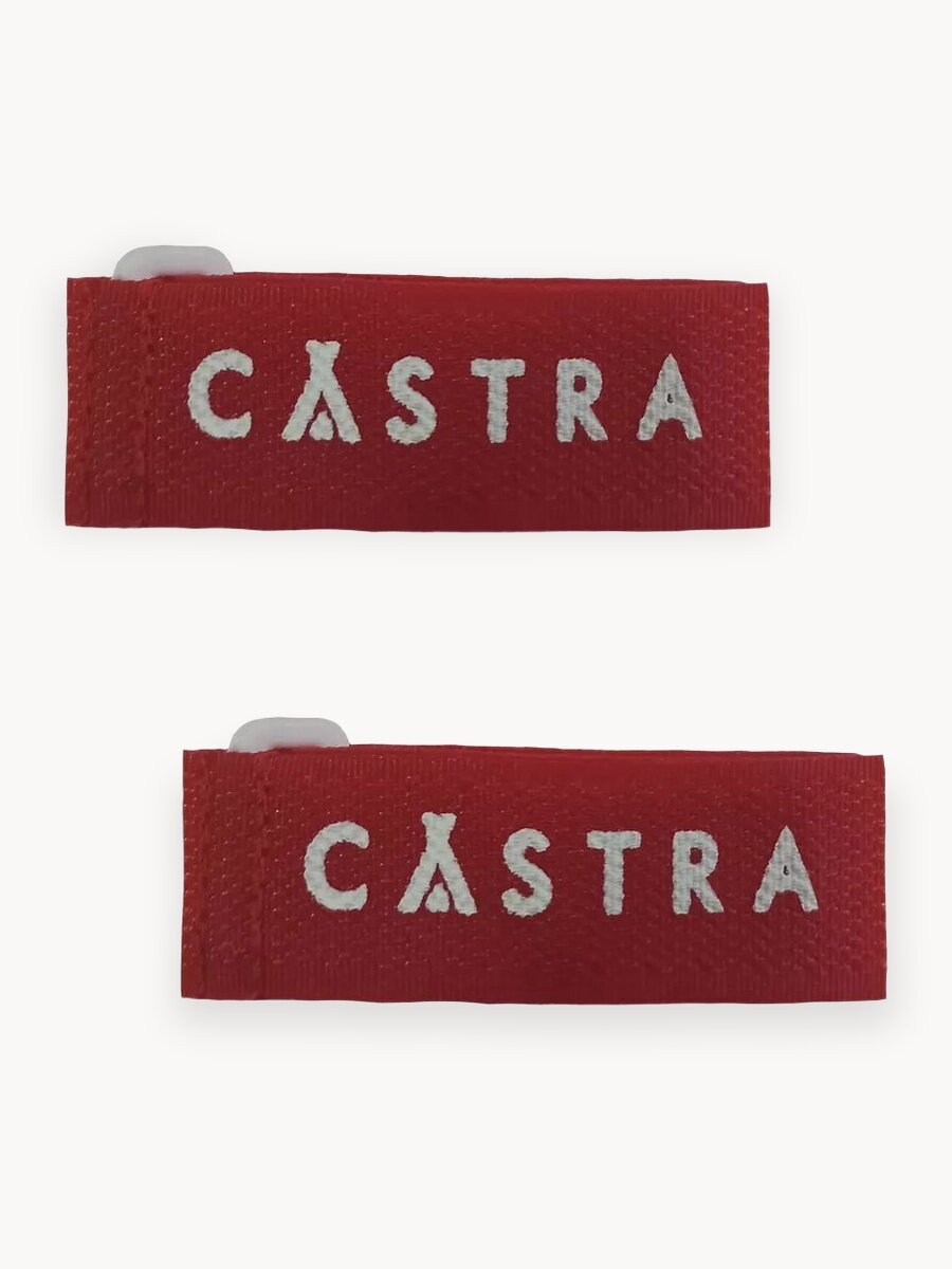 Связки для лыж CASTRA, для беговых, 20мм, на липучке, красные, 2 шт.
