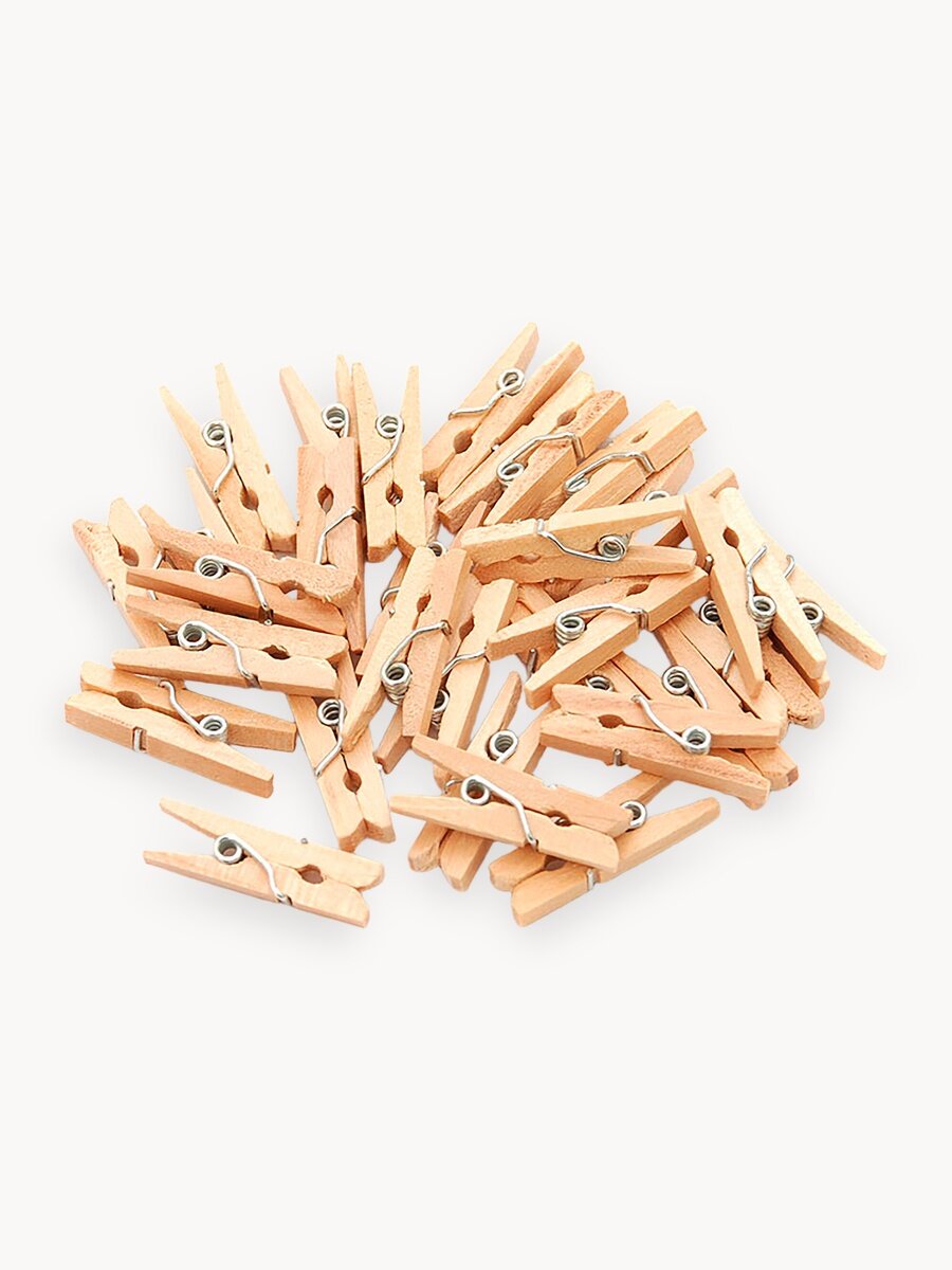 Белоснежка 856-DB Прищепки декоративные 30 шт. нат. дерево Для декора и оформления скрапбукинга