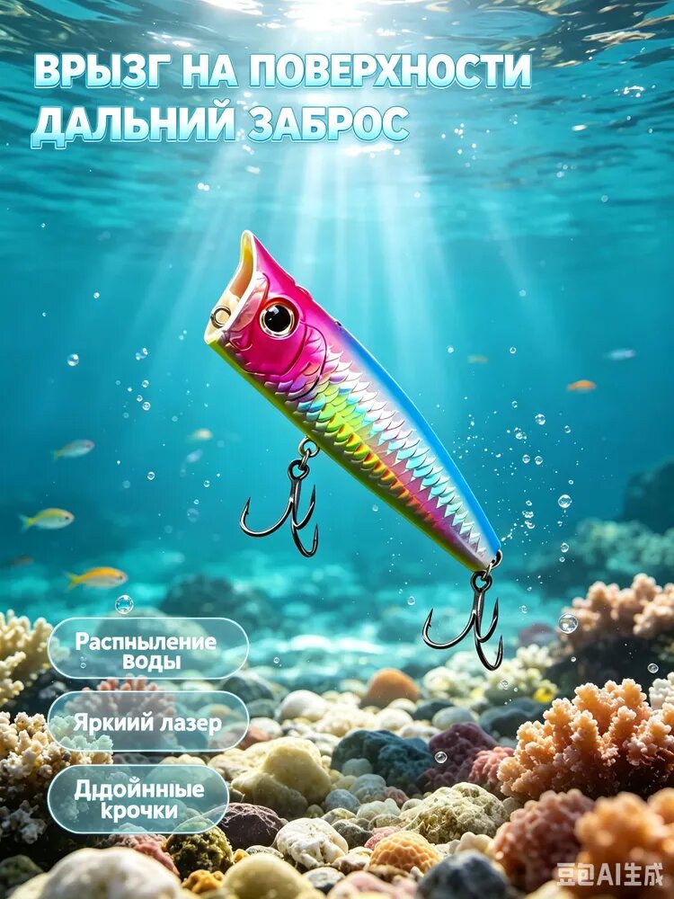 Сплэш-поппер - воблер для поверхностной ловли